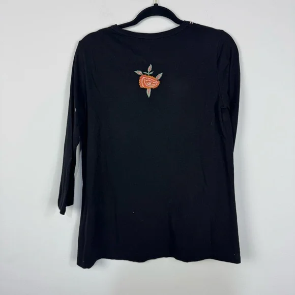 Caite Handmade Embroidered V Neck Top Boho - Picture 3 of 5